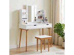 Vidaxl Conjunto De Mesa De Vestir Fauske 5 Unid. Branco