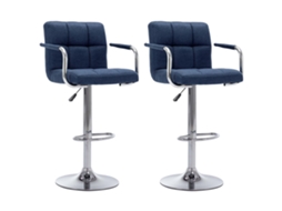 Bar Chair, Bar Chairs Vidaxl Azul Tecido (n/a)