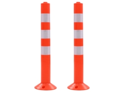 Vidaxl Poste De Amarração P/ Controlo Do Trânsito 2 Pcs Plástico 75 Cm