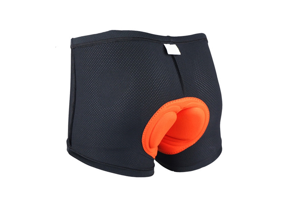 CALCINHAS de ciclismo 3D amortecida tamanho L laranja de algodão respirável para homens e mulheres | S/MARCA