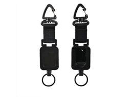 Mosquetão Retrátil Para Chaveiro Para Uso Externo Black