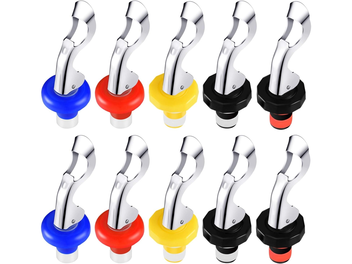 Conjunto de 10 Rolhas de Silicone Expansíveis BRILVIBERA