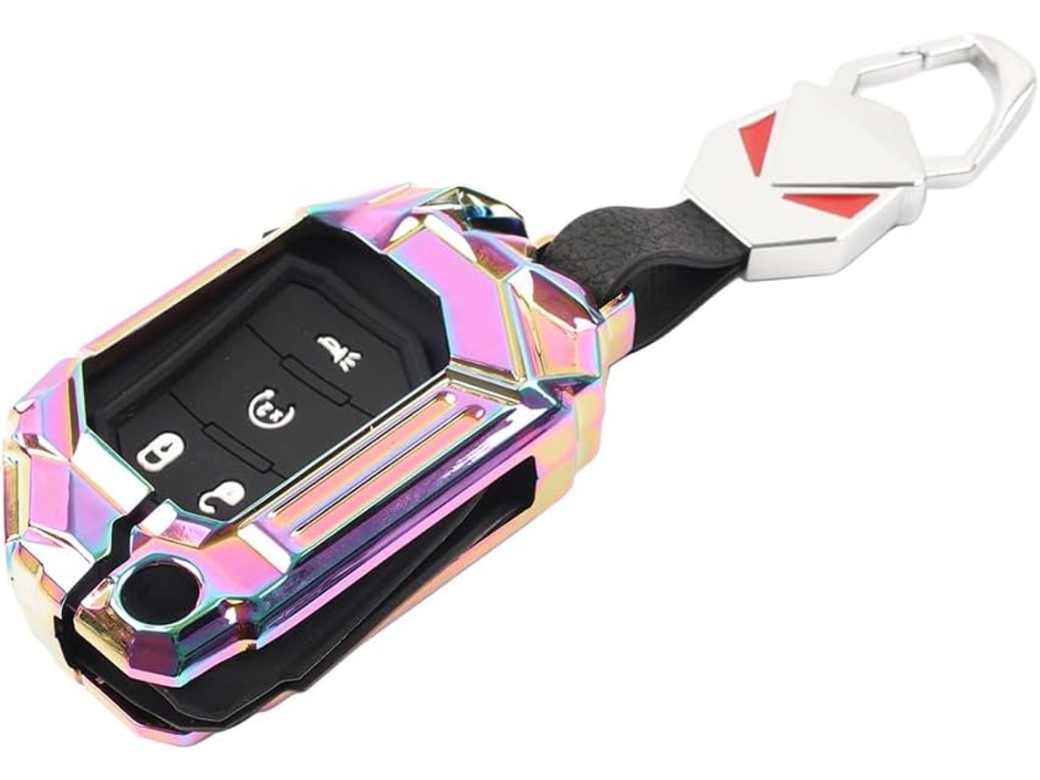 Lirun Conjunto De 1-capa Silicone Para Chave Inteligente, Liga De Zinco, 4 Botões, Controle Remoto, Colorida, Para Jeep