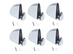 6 Suporte De Estante De Vidro Ajustável, Suportes De Aço Cromado Polido Para Parede, 3-13mm, 6 Peças