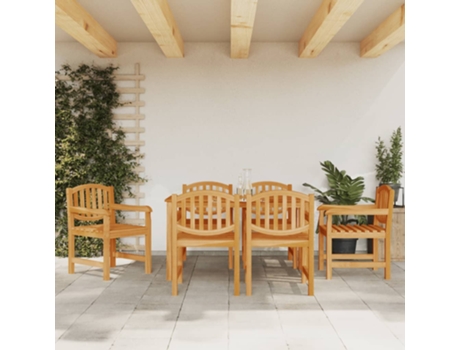 Cadeiras De Jardim 6 Pcs 58X59X88 cm Madeira De Teca Maciça VIDAXL