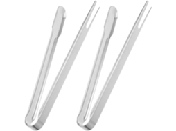 Pinça Para Grelhar Em Aço Inoxidável De 2 Peças, Design Versátil Com Duas Pontas, Utensílio De Cozinha Para Buffets E