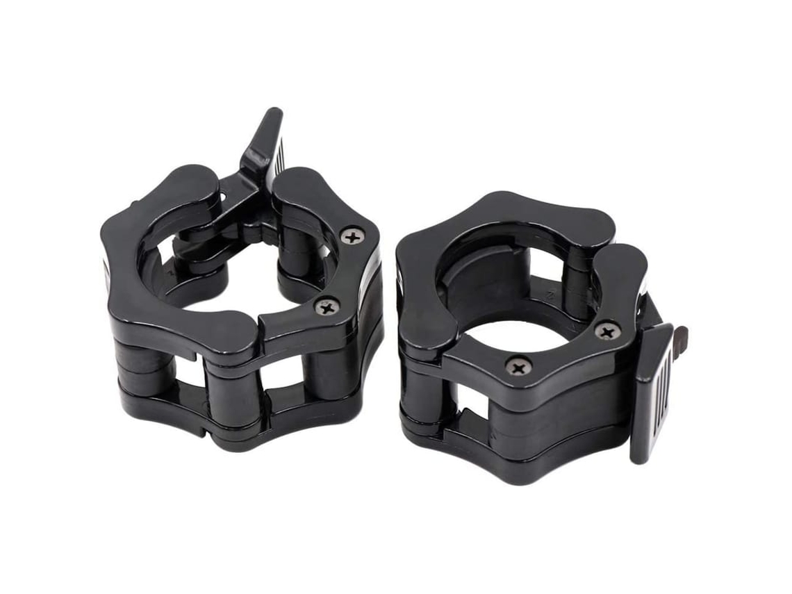 2-pack Grampos De Barra Olímpica 2" De Bloqueio Rápido Para Musculação E Treino Fitness, Preto