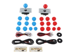 Kit Diy De Jogo Para 2 Jogadores Com Joystick E Botões Encoder Usb Para Reuniões De Amigos