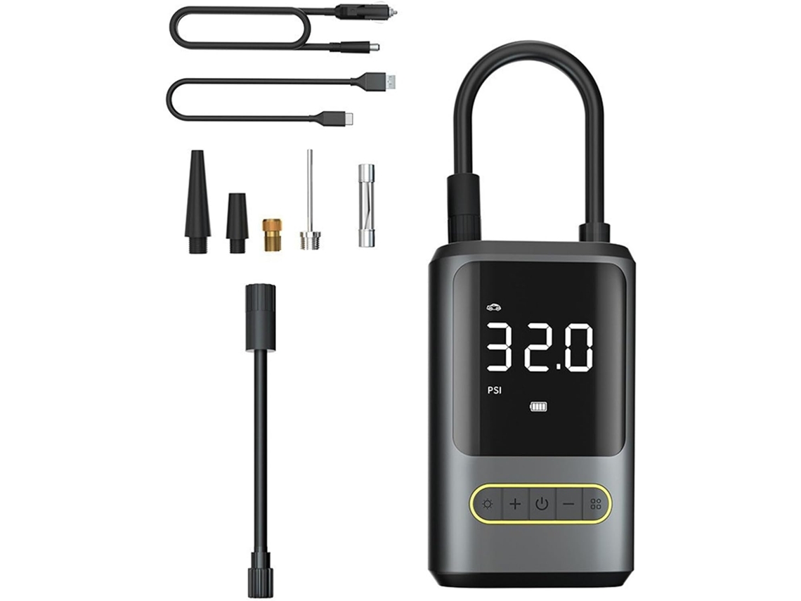 Compressor De Ar Portátil Compacto Com 3 Configurações De Luz