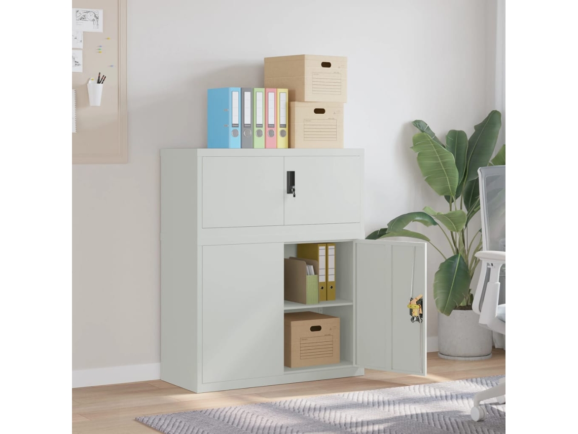 Vidaxl Arquivador 90x40x110 Cm Aço Cinzento-claro