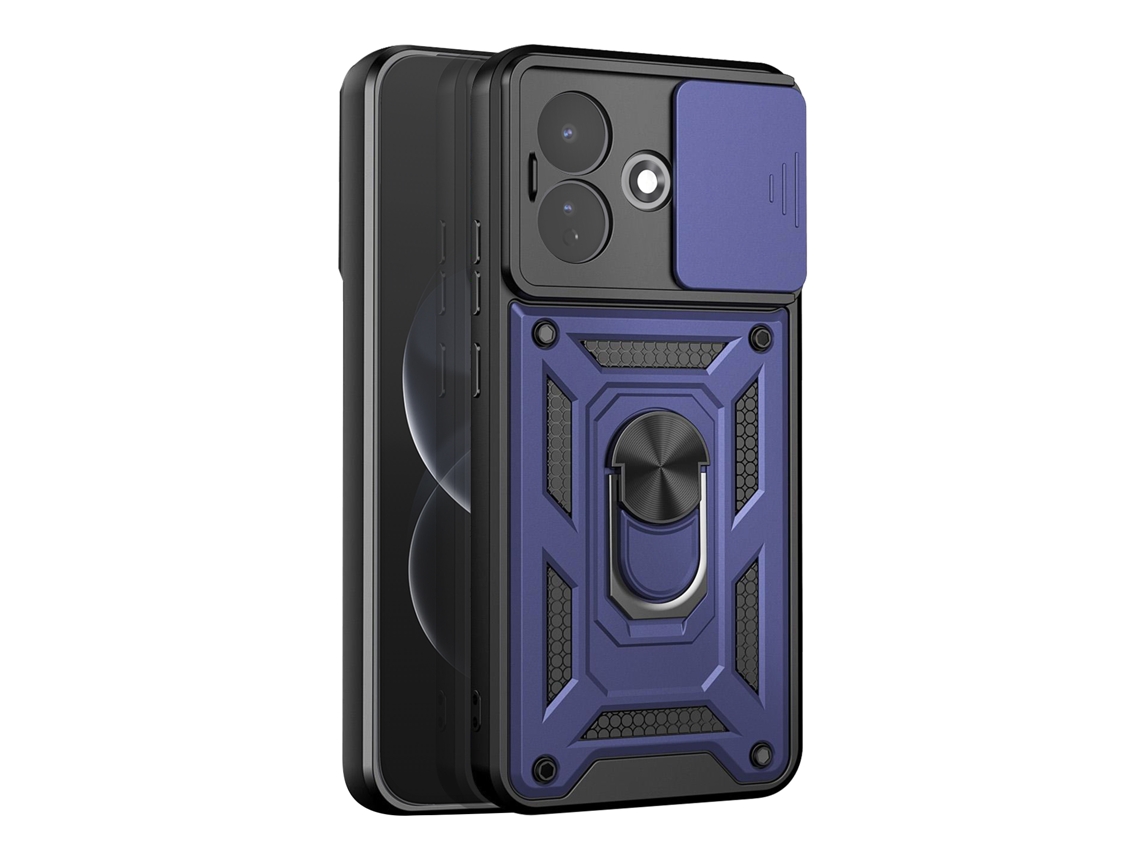 Capa Para Redmi Note 17 Pro Com Anel Suporte E Proteção De Câmara Deslizante