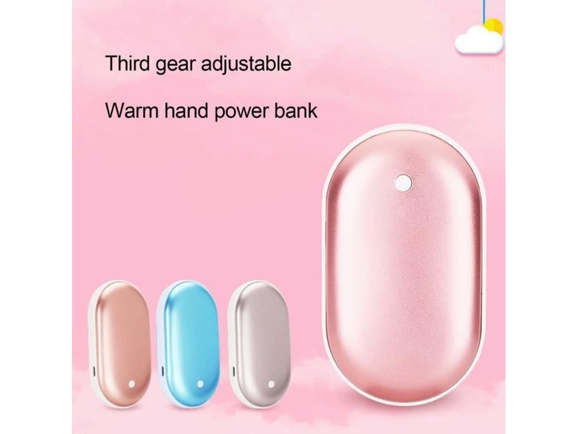 Marca portátil aquecedor de mão dragons trésors bateria 4000mah recarregável por usb duplo uso bateria externa champanhe ouro AUTREMENT