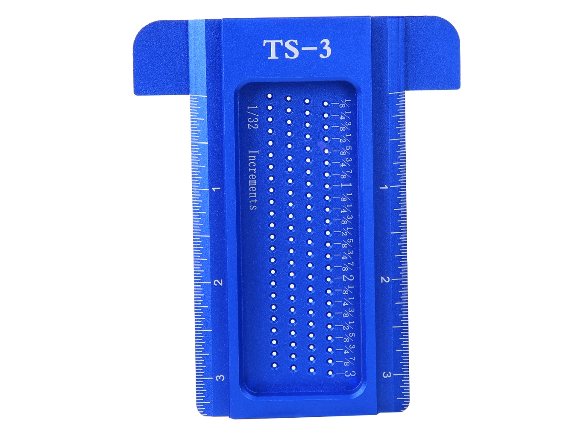 Regua de Alumínio Ts 3 com Minicritador para Carpintaria Instrumento de Medição Acessório de Hardware