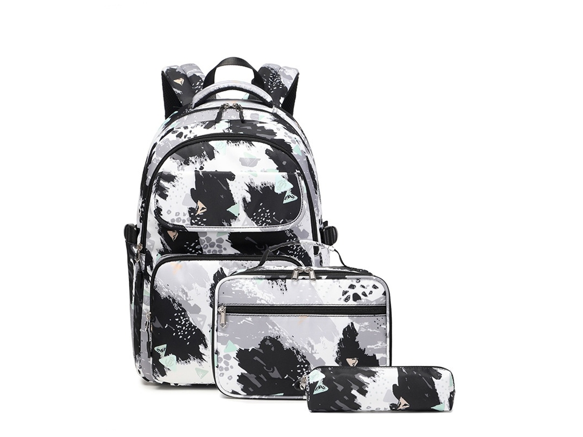 Mochila Escolar Conjunto De Três Peças, Leve E Impermeável 18 Polegadas V