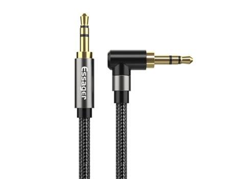 Cabo De Áudio Jack 3.5mm Macho Para Macho Cabo De Alto Falante 90 Graus Ângulo Reto Cabo Aux Para Xiaomi Fone De Ouvido Extensão Fio Linha Essager