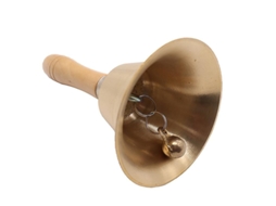 Sino De Mão De Metal De Natal Com Cabo De Madeira Ornamento De Natal Para Crianças Escola De Natal