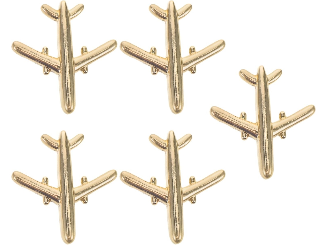 Conjunto De 5 Broches De Avião Em Metal Maciço, Estilo Vintage, Para Lapela, Acessórios Femininos.