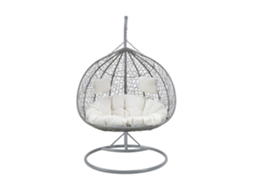 Cadeirão Suspenso Cayambe MYLIA VENTE-UNIQUE.PT (Cinzento - Resina - 120x120x204 cm)