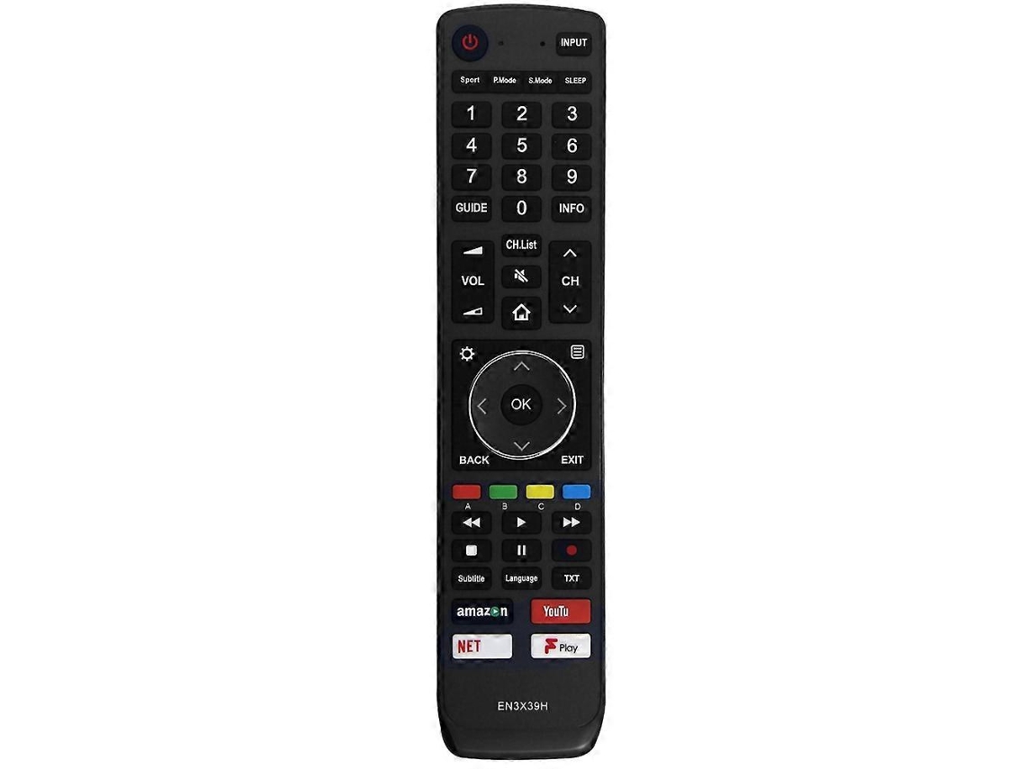 Controle Remoto En3x39h De Substituição Para Tvs Hisense H50u7auk De 50, 55 E 65 Polegadas (modelo U7a).