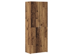 Conjunto 1 Armazenamento Em Madeira Engenharia Vidaxl Castanho Derivados De Madeira (70 X 42,5 X 185 Cm)