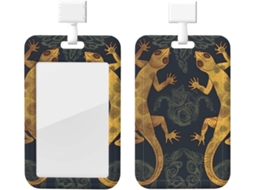 Porta Crachá Com Cordão À Prova D Água Gecko Identificação, Estojo Protetor Enfermeiros, Médicos E