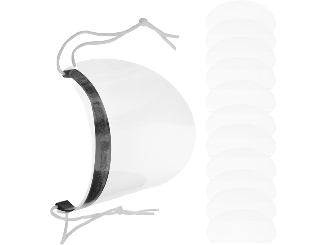 Conjunto De 50 Protetores De Plástico Transparente Para Corte De Cabelo E Sobrancelhas.