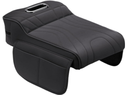 Capa para apoio de braço traseiro do carro com suporte para celular e compartimento de armazenamento.
