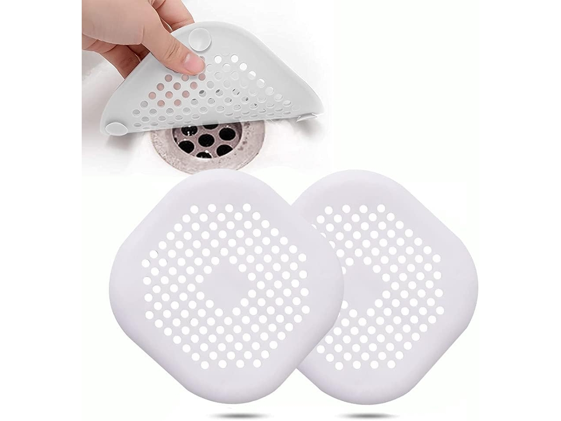 Branco, 2 Peças De Tampas Silicone Para Ralo, Mangueira De Cozinha Com