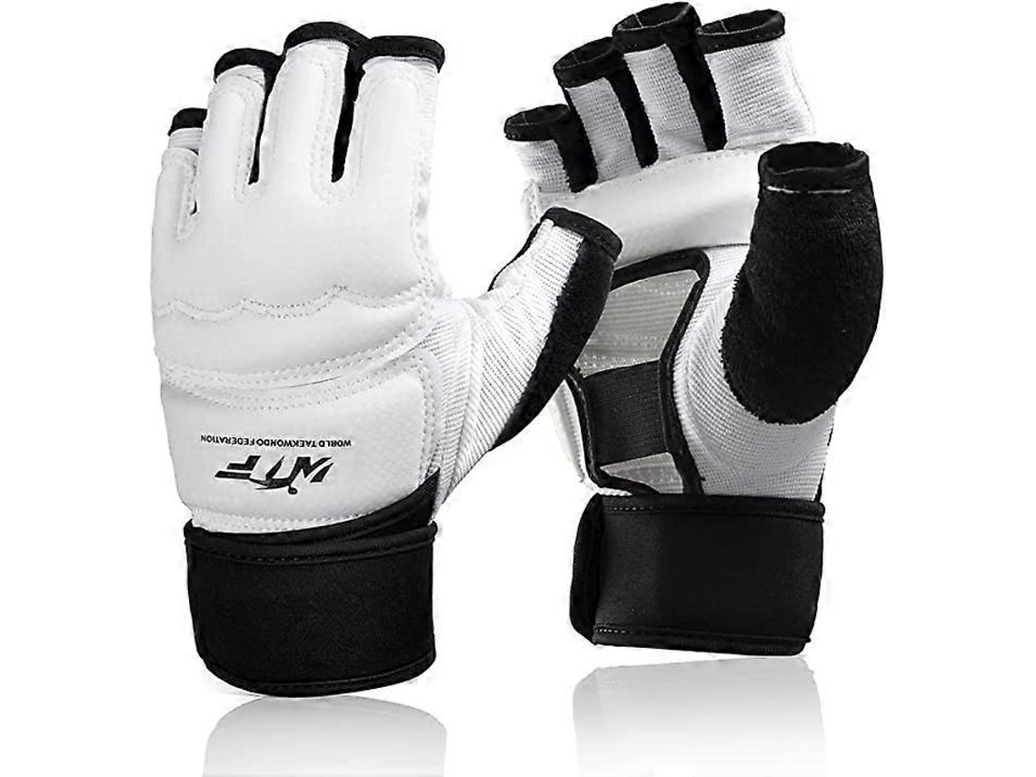 Luvas Para Treino De Saco De Pancadas, Luvas De Taekwondo E Karatê Para Luta, Artes Marciais, Boxe, Brancas, Tamanho M Brilvibera
