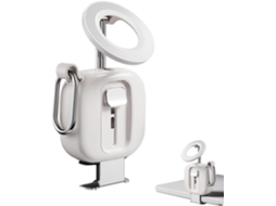 Suporte De Mesa Para Celular Montagem Magnética Dobrável Base Giratória 360° Ajustável Ideal Entretenimento Em