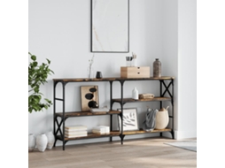 Vidaxl Mesa Consola 150x29x76,5 Cm Derivados Madeira Carvalho Fumado