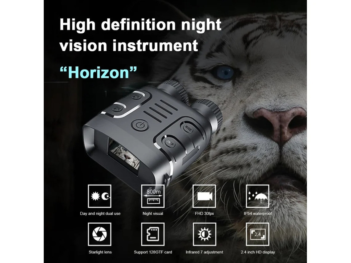 Óculos De Visão Noturna Binóculos De Visão Noturna Infravermelha Digital 1080p Para Adultos Com Zoom Digital 5x Preto Bestvite