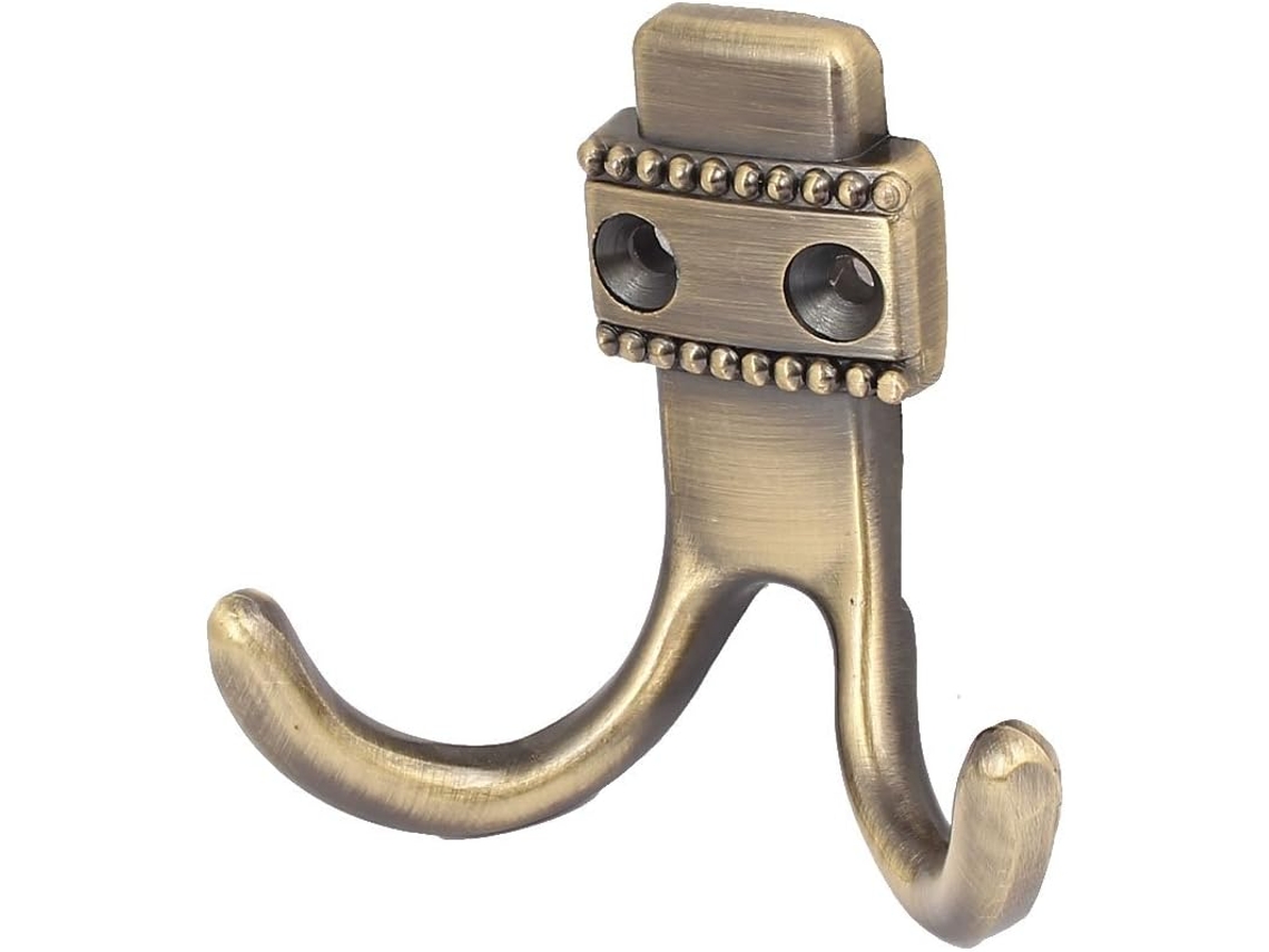 Cabide de parede em aço inox com gancho único, 53x20x30 mm, 2 unidades CHABERLU