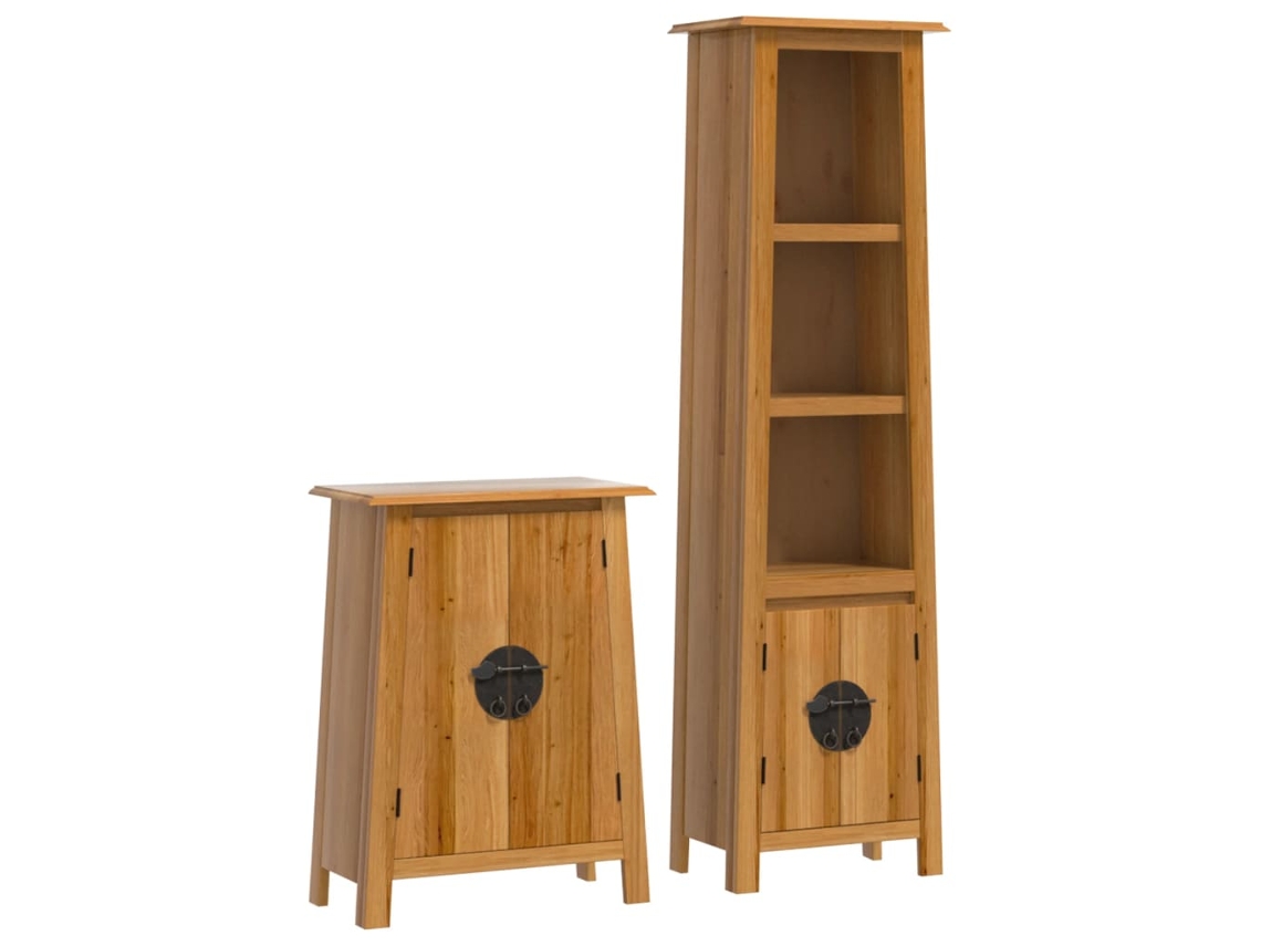 Conjunto de 2 Móveis para Casa de Banho em Madeira de Pinho Maciça MAISON EXCLUSIVE
