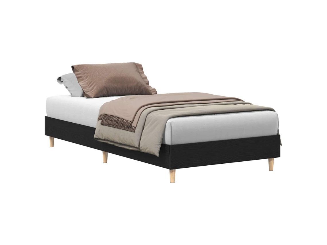 Estrutura da Cama Carvalho Preto 203 X 101 X 25 Cm MAISON EXCLUSIVE