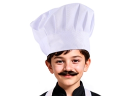 Chapéu de chef branco clássico infantil