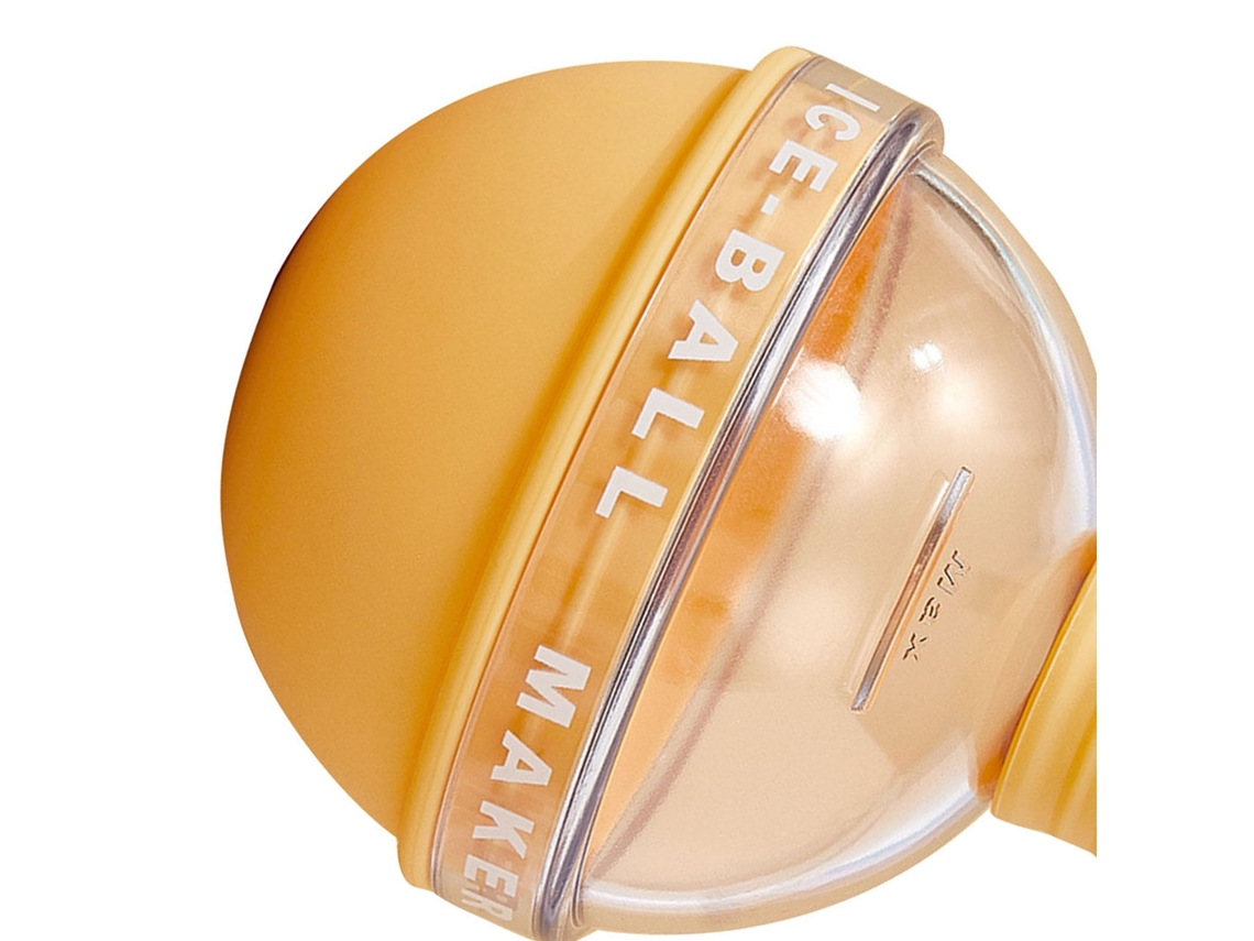 Eyf molde de Bola de Gelo em Silicone Easy Release Tóxico Livre Inodoro para Drinks Amarelo