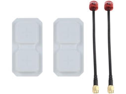 2 Peças Range Plus 2x 5.8g Antena Direcional de Unidade Dupla + Cherry 2ª Geração Lhcp Sma 11dbi para SFUSHOS