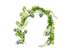 Laxiscreed Trepadeira Artificial Wisteria Com Flores Brancas Para Decoração Exterior