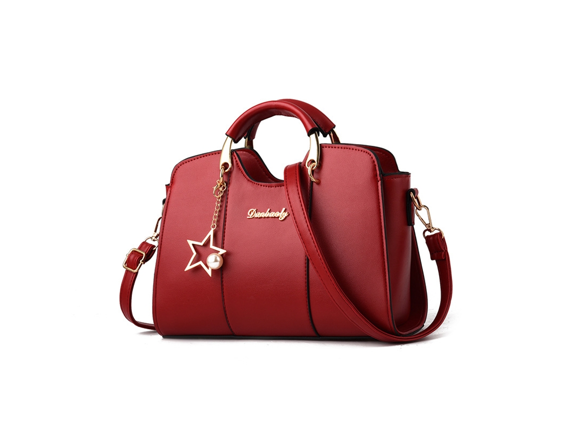 Bolsa de Ombro/transversal/de Mão com Pingente de Estrela de Cinco Pontas, Modelo 2026 claret YUNZII