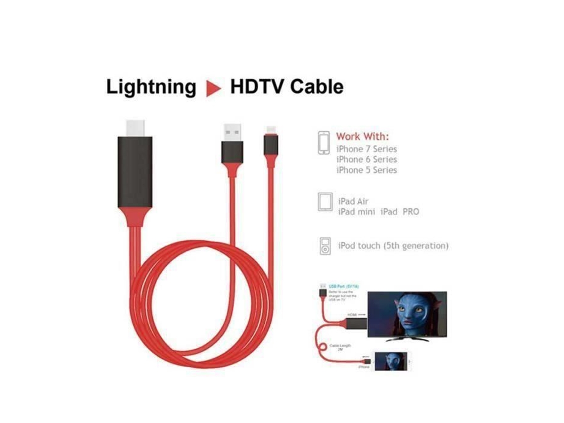 Cabo adaptador de Lightning para HDMI HDTV 1080p AV para iPad Air Pro para iPhone X 8 7 7 Plus 6s 6 5s