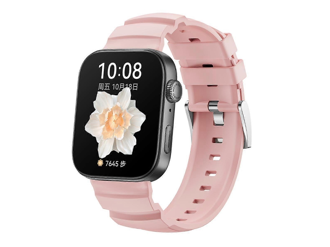 Pulseira De Silicone Com Fivela Prateada Para Huawei Watch Fit 4 Pro / Fit 4 / Fit 3