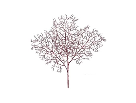 Rama Flor Albi Coral Vermelho Metalizado 58cm