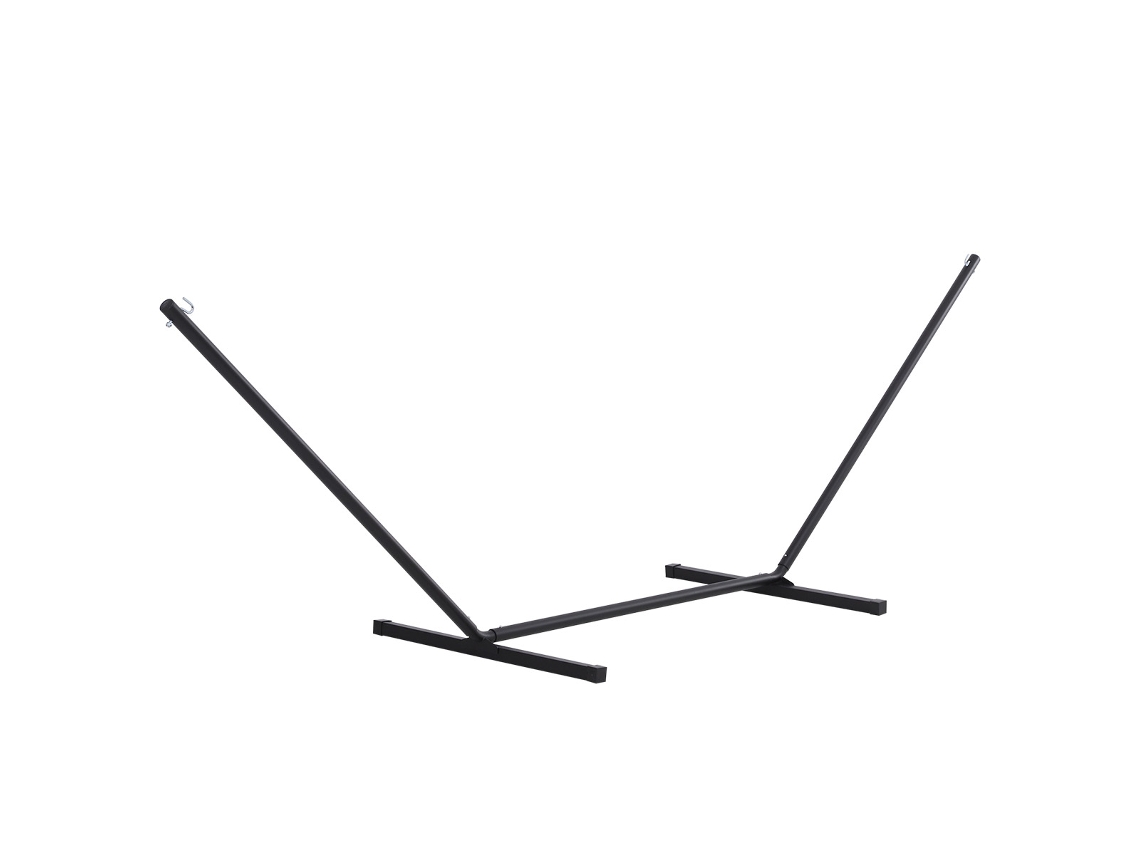 Suporte Cama de Rede Metal Cor Preto 360x92x112 cm Outsunny