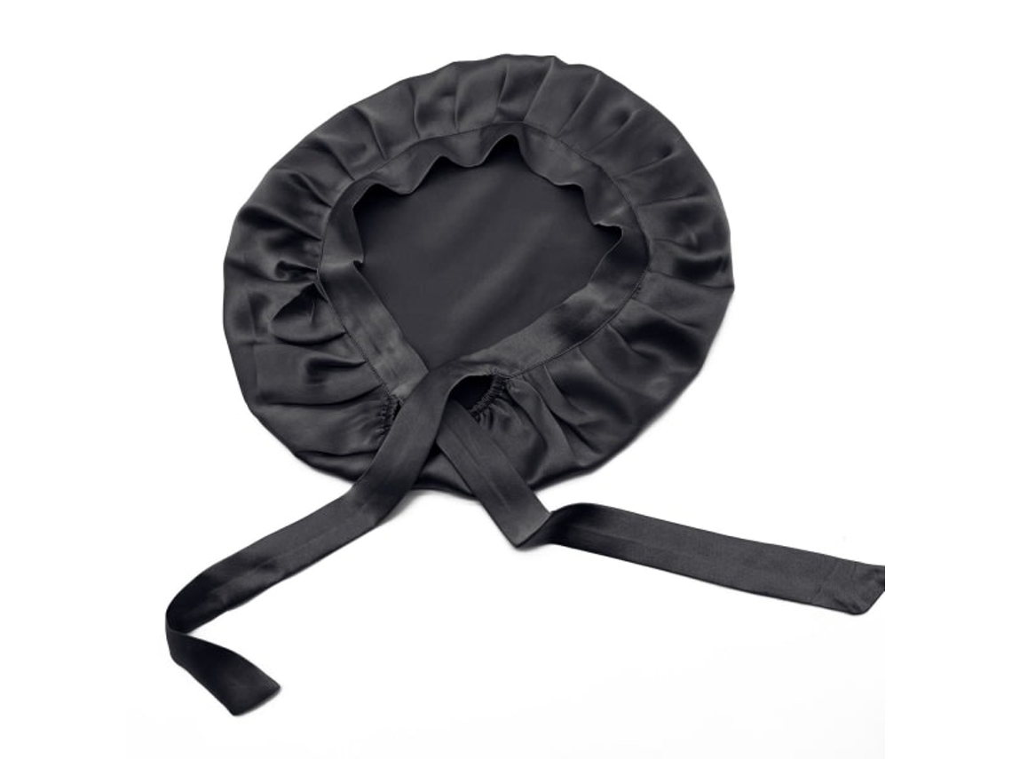 Touca de dormir de seda Aquaforge TG protege seu cabelo enquanto você dorme, branca