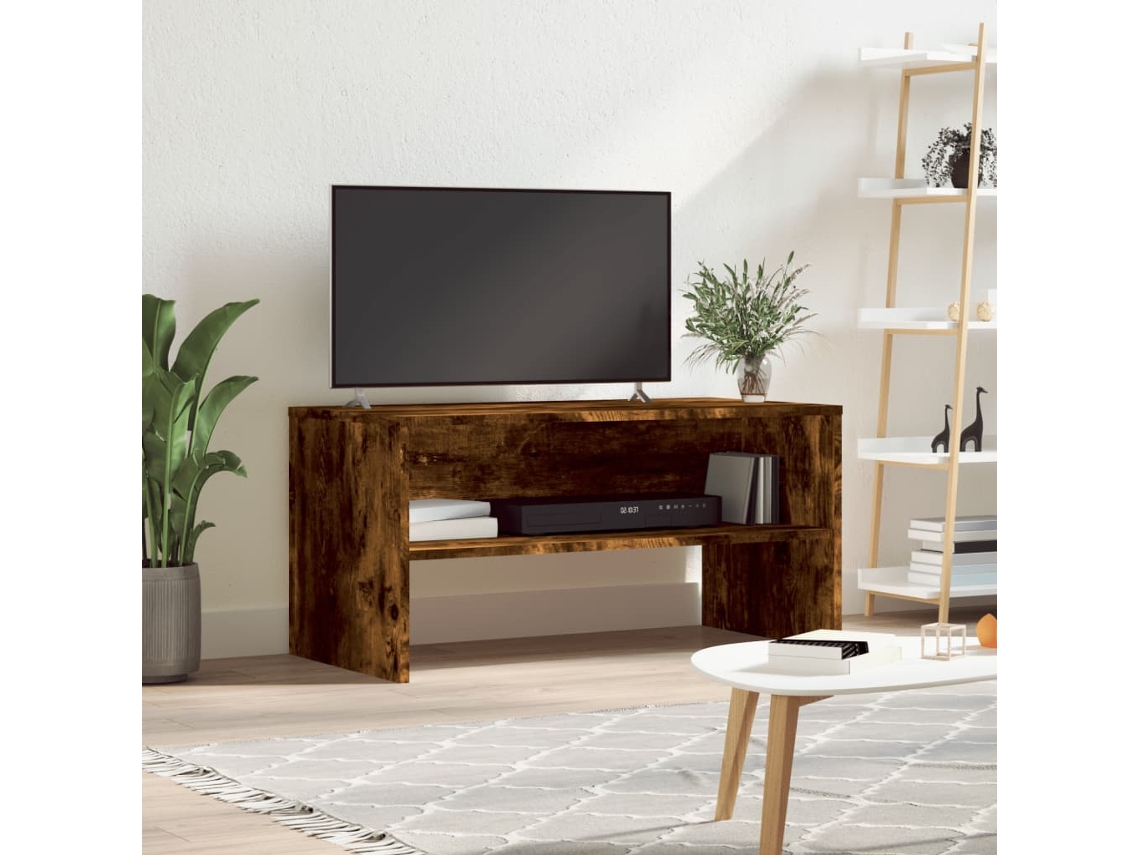 Vidaxl Móvel De Tv 80x40x40 Cm Derivados De Madeira Carvalho Fumado