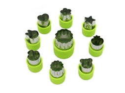 Conjunto De 9 Cortadores De Frutas E Vegetais De Aço Inoxidável Para Biscoitos Everley891
