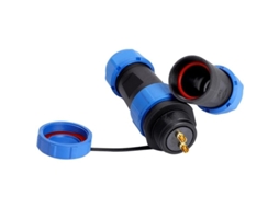 Conector aéreo para cabo impermeável IP68, 2 pinos, 2025 SP21, temperatura 40-120°C | S/MARCA