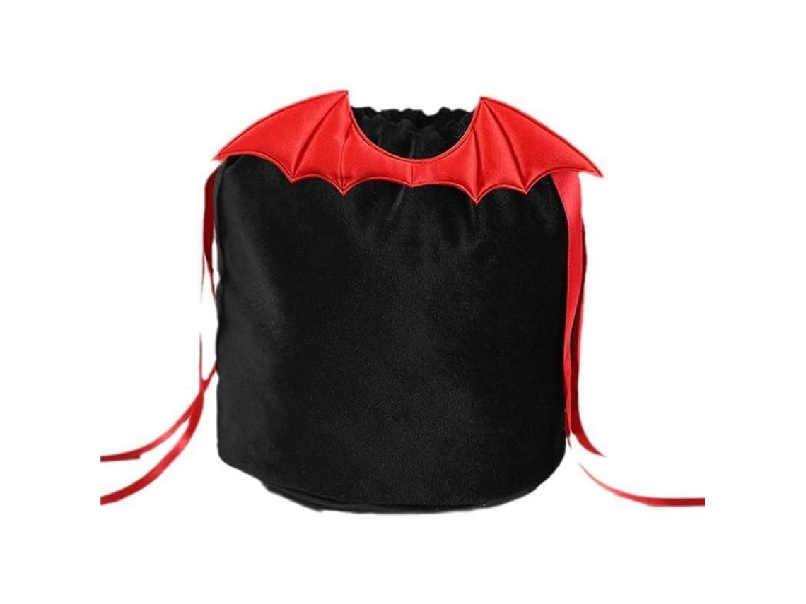 Saco de doces Nova Line de Halloween, com design de morcego, veludo, festa (vermelho) | S/MARCA