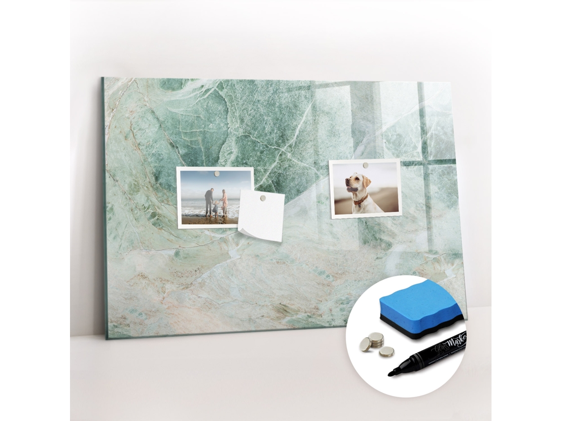 Quadro Magnético Colorido Superfície De Mármore Para A Sala De Estar Espelharte (60x40 Cm)